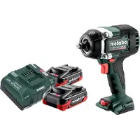 Metabo SSW 18 LTX 800 BL Visseuse à choc sans fil 18 V 800 Nm 1/2" Brushless + 2x batterie LiHDX 4,0 Ah + chargeur
