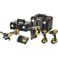 DeWalt DCK429P3T-QW Kit combiné DCD805+ DCG405+ DCH273+ DCF850, 18 V noir, jaune