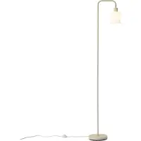 QAZQA Lampadaire scandinave beige avec verre blanc - Wisp