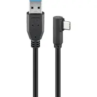 Goobay Câble USB 3.0 vers USB type C coudé - 50 cm