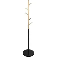Home Deco Factory Porte manteau 180 cm en bois naturel et noir