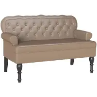 vidaXL Banc Chesterfield Cappuccino 119.5 X 64.5 X 75 Cm