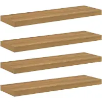 vidaXL Étagères Murales Montage mural 4 pcs Marron 80 x 23,5 x 4 cm