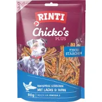 Rinti 3x80g Extra Chicko Plus Bâtonnets de poisson - Friandises pour chien
