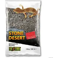 Exo Terra Bahariya Substrat pour désert de pierres 10 kg - Noir - Pour reptiles