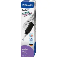 Pelikan Füllhalter (Patronenfüllsystem) Twist Color Edition Füller für Rechts- und Linkshänder, sch (1x)