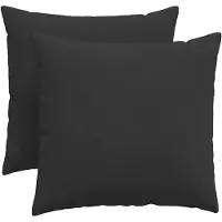 vidaXL Coussins de canapé 2 pcs Noir 50 x 50 cm tissu