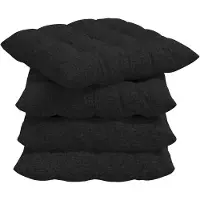 vidaXL Coussins de siège 2 pcs Noir 40 x 40 x 6 cm tissu