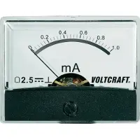 Voltcraft AM-60X46/1MA/DC Einbau-Messgerät AM-60X46/1mA/DC 1 mA Drehspule (AM-60X46/1MA/DC)