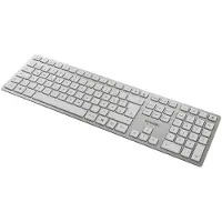 Cherry Desktop DW 9100 SLIM [US/EU] WL AES silver/white BT Lithium Akku - wochenlange Nutzung ohne Aufladung