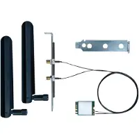 Intel Wi-Fi 6E AX210 - Kit embarqué IoT (M.2 Clé A, M.2 Touche E), Carte réseau, Vert, Argent