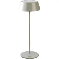 Konstsmide Kontsmide 7839-300 Lampe de table USB Menton | grise | d'intérieur | sans fil | 2200 K/2700 K | autonomie de 9 à 20 h | 11 x 11 x 30 cm | station de recharge incluse