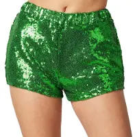 TecTake Dressforfun - Short à paillettes - Pantalon sexy pour le carnaval et la fête - Taille L