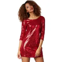 TecTake Femmes, Robe, Kleid, Rouge, (M)