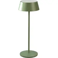 Konstsmide 7839-630 Menton Lampe de table USB | vert menthe | Intérieur | Sans fil |2200K/2700K | 9-20 h d'autonomie | 11 x 11 x 30 cm | Station de recharge incluse