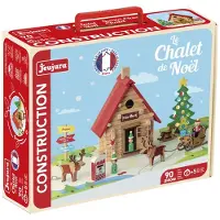 Jeujura Kit de 90 pièces en bois Chalet de Noël