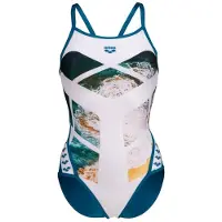 Arena Femmes, Maillot de bain, Planet Super Fly, Multicolore, Bleu, Blanc, (36)