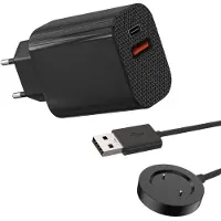 Phonillico Chargeur Secteur 12W + Cable Compatible avec Huawei Watch GT Classic Sport GT2 GT2E Honor Watch Magic Honor Watch Dream GS Pro - Charge Montre
