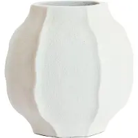 Light & Living vase SAPHIRA en pierre blanc mat - Ø35x35 cm
