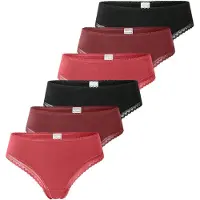 Schiesser String ' Modern Multipacks ' rouge / bordeaux / noir