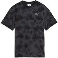 Puma Garçons, T-shirt, ESS ELEVATED Relaxed Tie-dye Tee, Noir, (164)