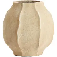 Light & Living Vase SAPHIRA en pierre couleur sable mat - Ø35x35 cm