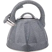 Cheffinger Bouilloire À Sifflet 3l Compatible Induction Au Design Marbré Gris
