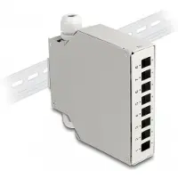 DeLOCK Boîtier de répartition en fibre optique , montage sur rail DIN