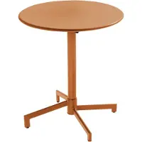 Oviala Table de jardin ronde bistrot avec plateau rabattable 70 cm caramel - Palavas