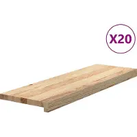 vidaXL Marches d'escalier 20 pcs non traité bois de chêne massif