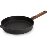 Woll "ECO Logic QXR" poêle à frire plate, Ø 28 cm, avec manche en bois amovible (-FREE) - convient pour l'induction