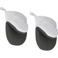 Metaltex Gant de four 'antislip, Gant + mitaine de cuisine, Noir, Gris