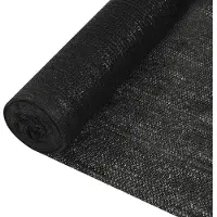 vidaXL Panneau de clôture noir 2x10 m HDPE 195 g/m