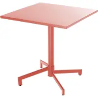 Oviala Table de jardin carrée bistrot avec plateau rabattable 70 cm argile - Palavas