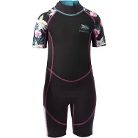 Trespass Posie 3 Mm Junior Short Sleeve Back Zip Shorty Noir 9-10 Years Fille