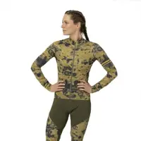 Agu Blurry Photo Performance Long Sleeve Jersey Vert M Femme