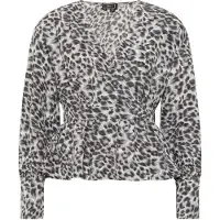 Faina Chemisier gris / blanc