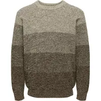 Only & Sons Pull-over 'ONSBIRK' gris / gris foncé / gris chiné