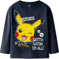 Name it T-Shirt 'NMMNor Pokemon' bleu marine / jaune foncé / rouge / blanc cassé