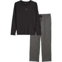 Marc O'Polo Pyjama long ' Blend & Pair Cotton ' anthracite / noir