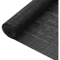 vidaXL Filet brise-vue Noir 3,6x50 m PEHD 75 g/m²