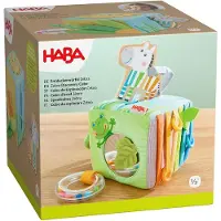 Haba Jeux 'Entdeckerwürfel Zebra' bleu pastel / vert pastel / rose