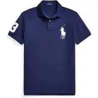 Ralph Lauren pour homme. 710688969004 Polo en maille Logo navy (M), Casuel, Coton, Manche courte, Marine