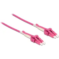 DeLOCK - Câble de réseau - LC multi-mode (M) à LC multi-mode (M) - 2,0m - fibre optique - 50/125 microns - OM4 - sans halogène, uniboot - violet (85133)