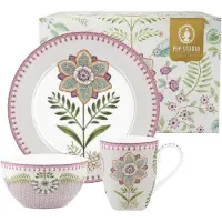 Pip studio Set de Petit-Déjeuner Pip Studio Lily & Lotus Lilas (Lot de 3)