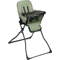 Bebeconfort Mallow, chaise haute bébé, 0-3 ans, 0-15 kg, chaise haute pliable, assise rembourrée confortable, légère (5,6 kg),Mineral Green