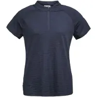 Dolomite Cristallo merino Zip Short Sleeve T-shirt Bleu S Femme