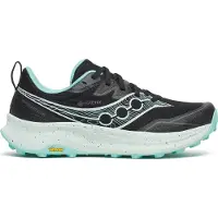 Saucony Chaussure de trail pour femmes Peregrine 16 GTX, couleur noire/turquoise, taille 38 EU
