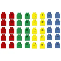 Softee Numbered 11-15 Training Bib 5 Units Vert Junior Homme
