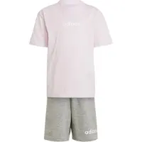 Adidas Essentials Linear Tee Set Rose 4-5 Years Enfants